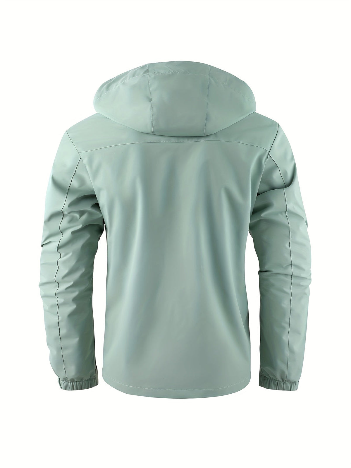 Hombre Chaqueta Impermeable Exterior Cortavientos Capucha Ajustable Cómoda