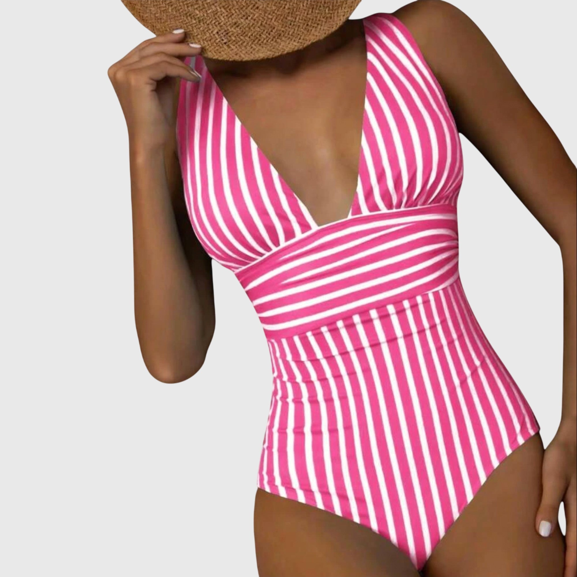 Maillot de bain une pièce rayé