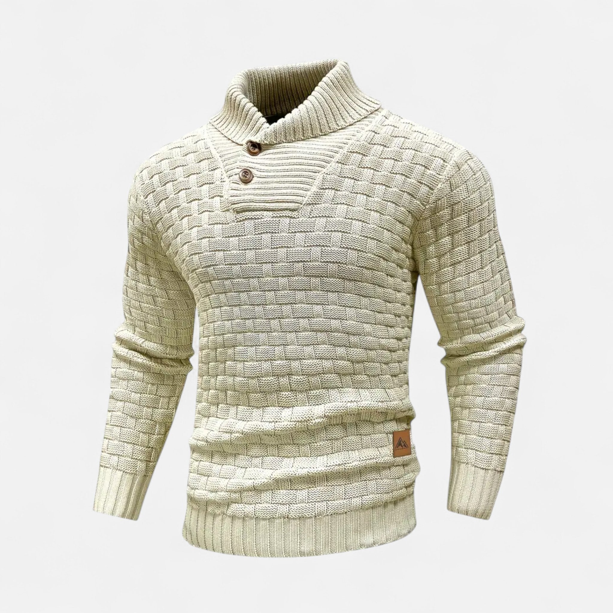 Velclairemode | Men's Chic Waffle Knit Sweater for Winter