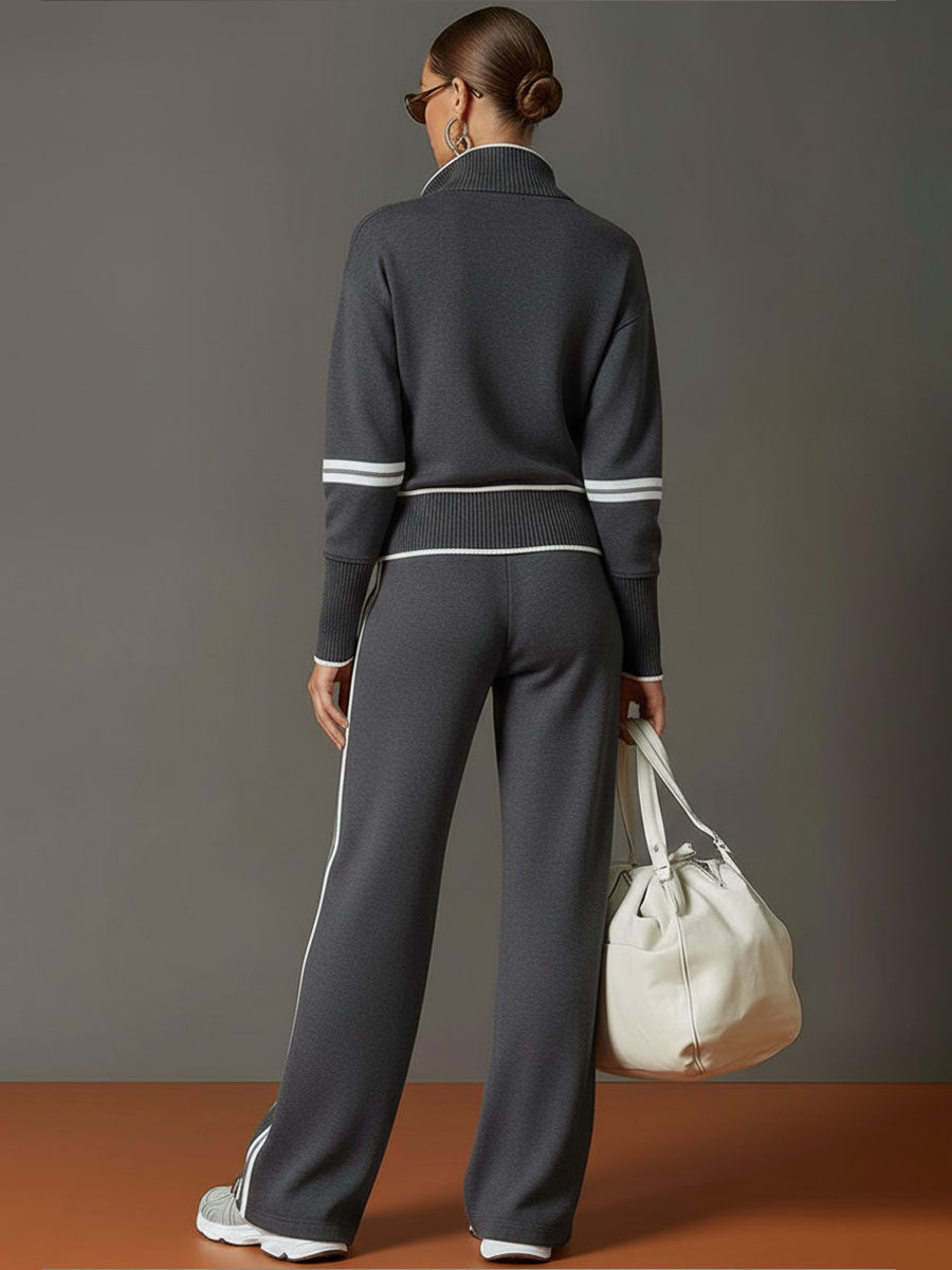 Women's Everyday Blouse and Trousers Set Loose Fit Wide Leg Comfortable