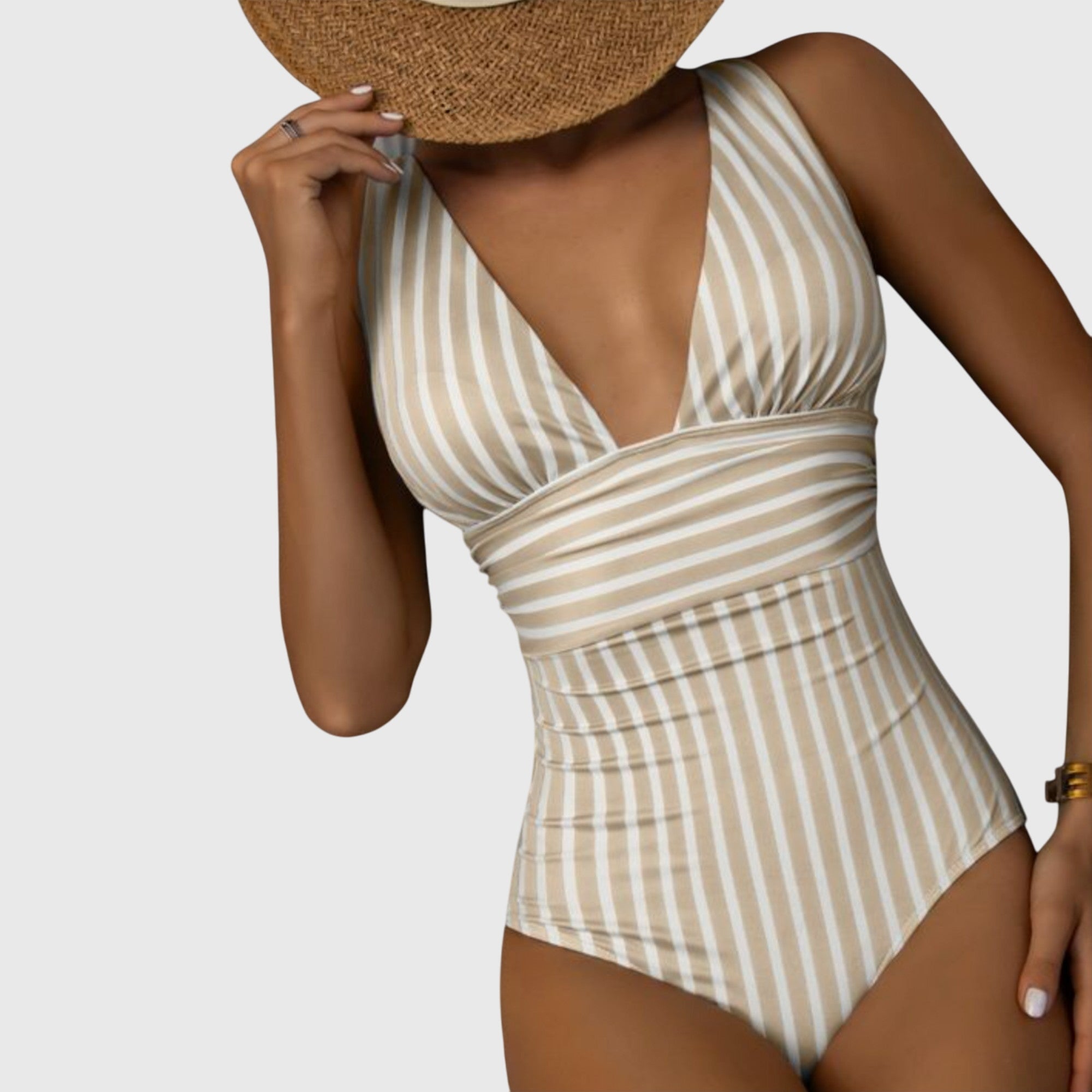 Maillot de bain une pièce rayé