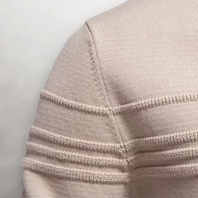 Homme Pull Quotidien Coupe Slim Tricot Côtelé Col Rond Coton Souple Chaud Léger