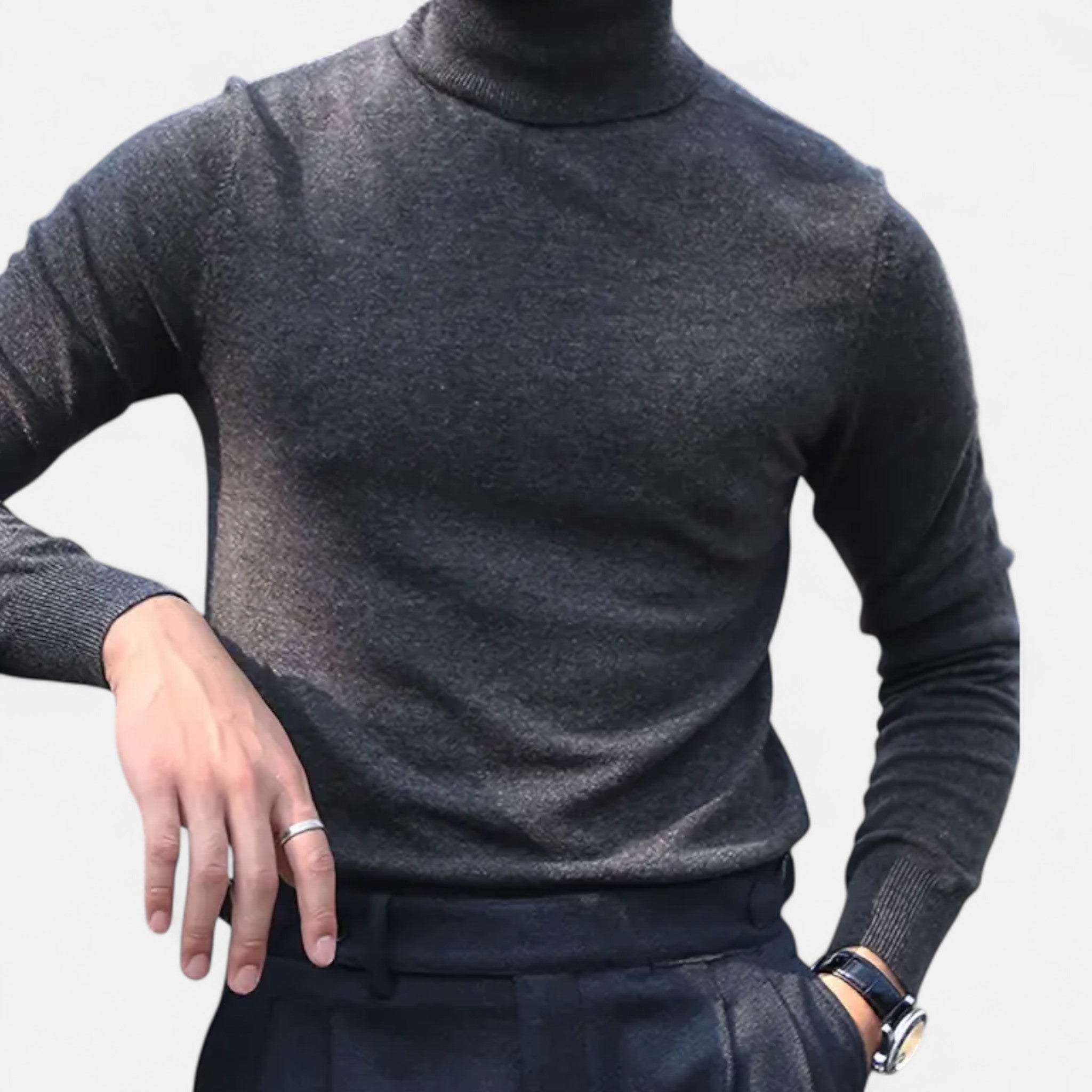 Velclairemode | Men's High Neck Slim Fit Sweater Autumn-Winter