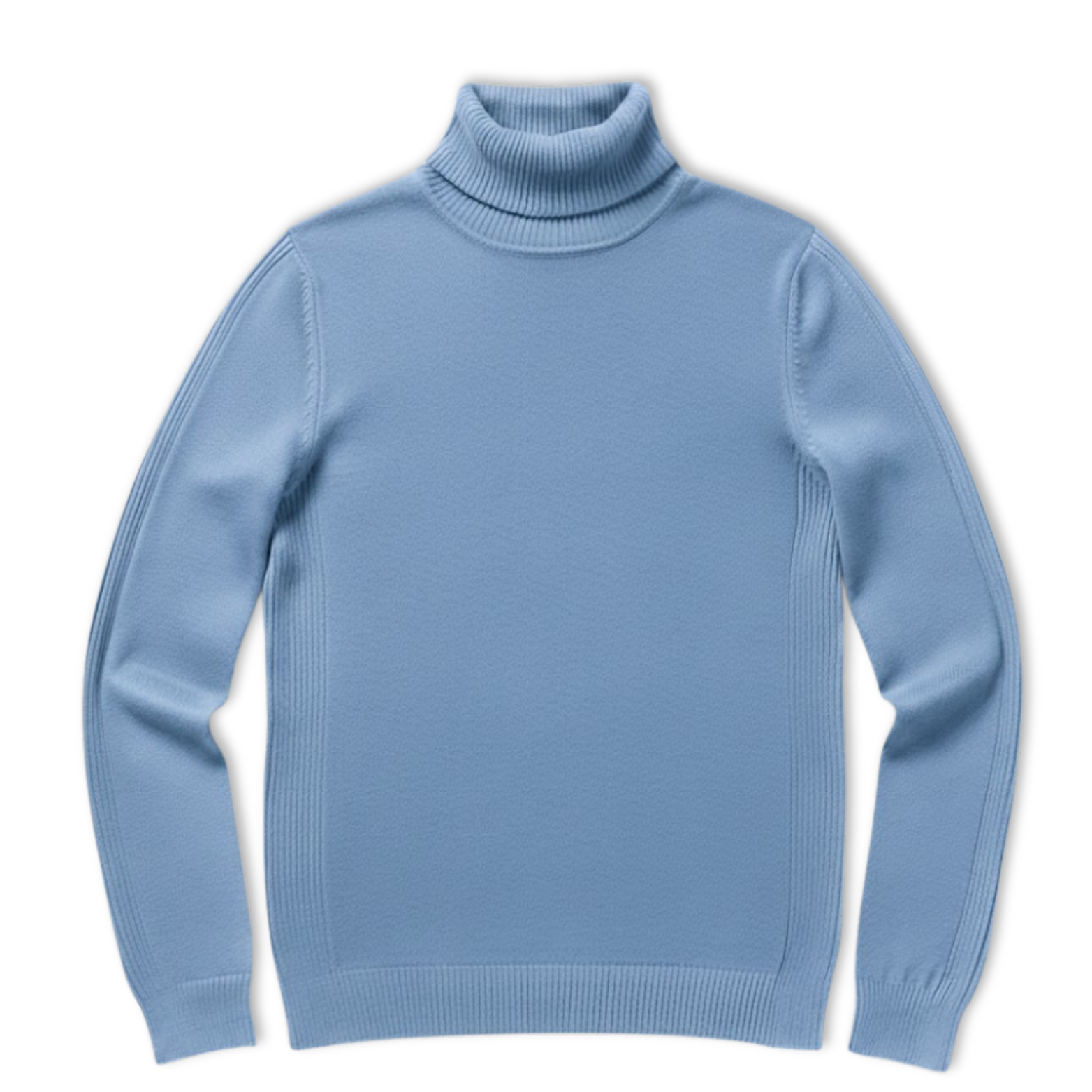 Pull à col roulé slim pour homme Pull chaud à col haut en maille