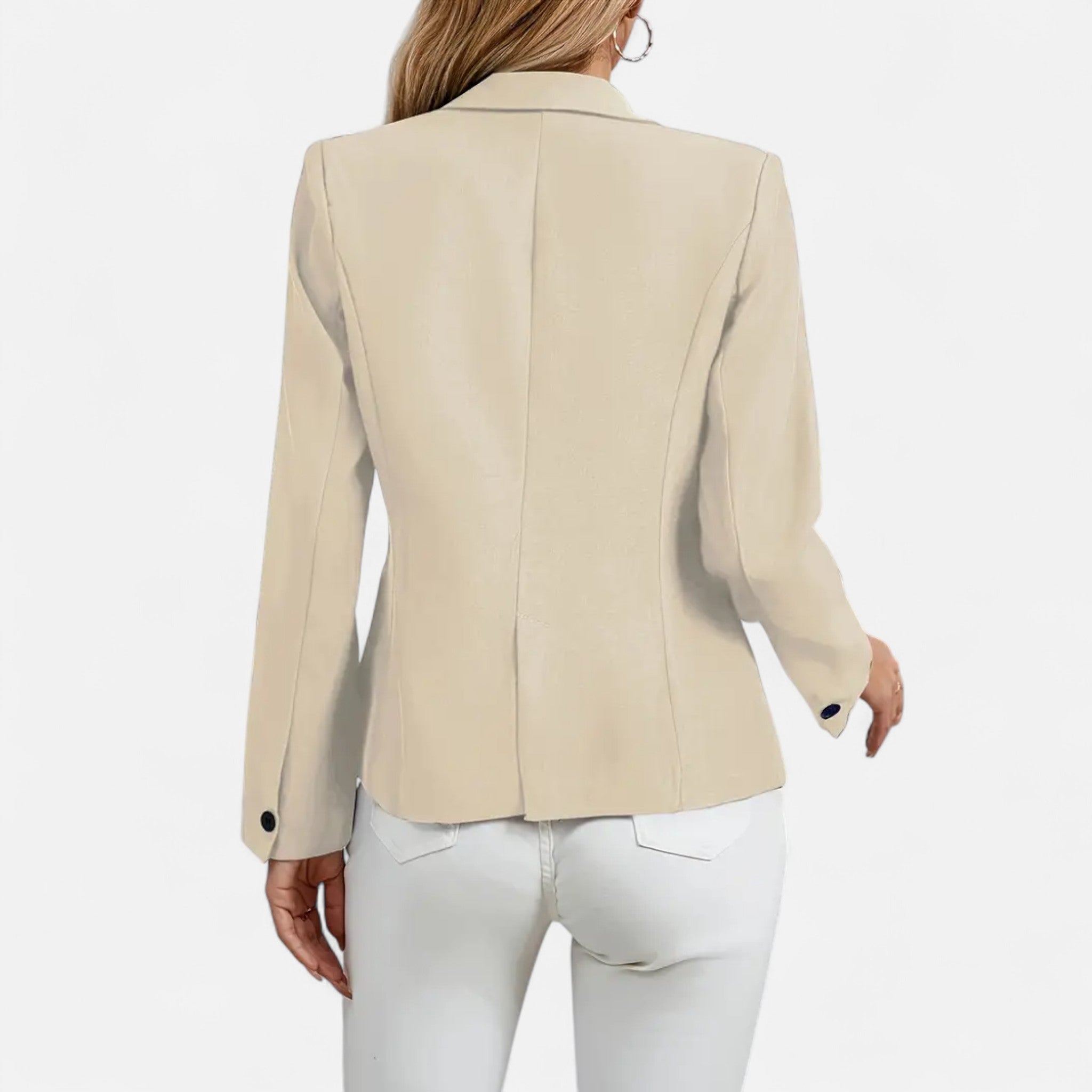 Velclairemode | Women's Elegant Buttoned Lapel Collar Blazer
