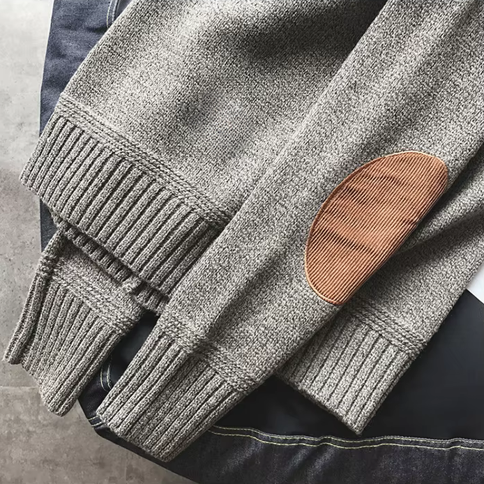 Homme Pull Soirée Laine de Coton Coupe Ajustée Chaleur Légère Style Épuré Durable
