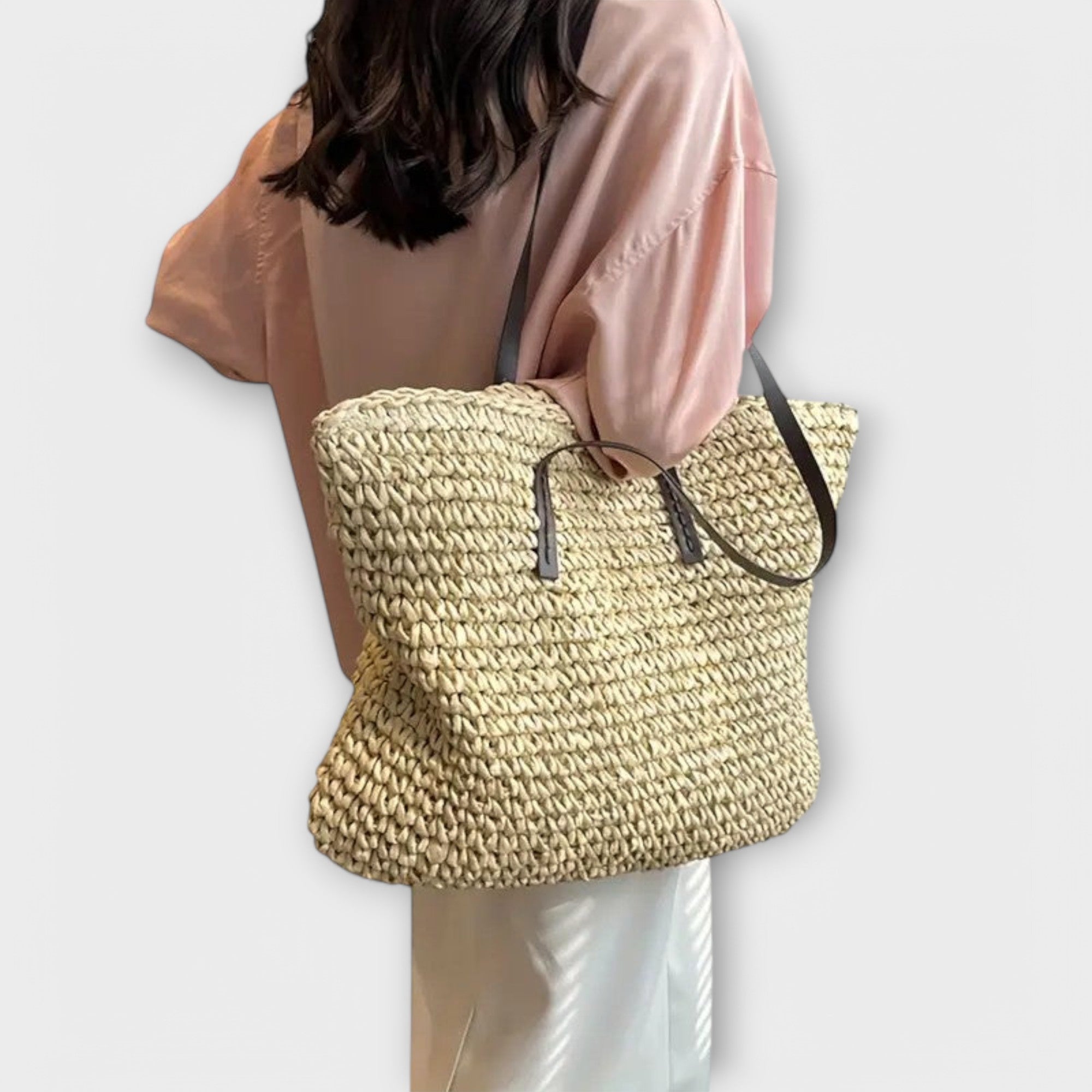 Grand Cabas En Paille Tressée