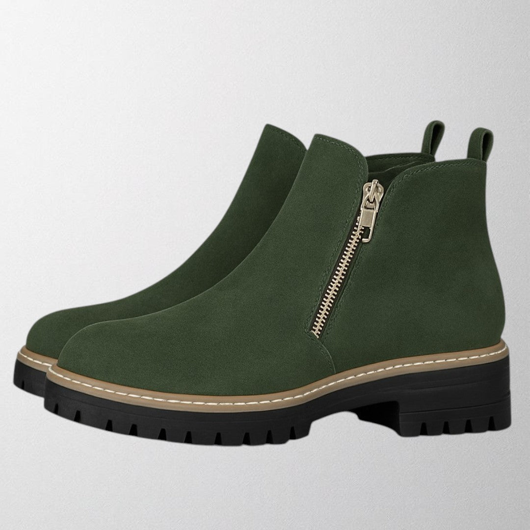 Scarpe da donna con punta tonda, ideali per l’ufficio, cerniera laterale, silhouette affusolata e comfort quotidiano