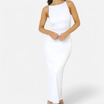 Velclairemode | Robe Longue Froncée Fendue – Élégance Sculptée, Allure de Soirée
