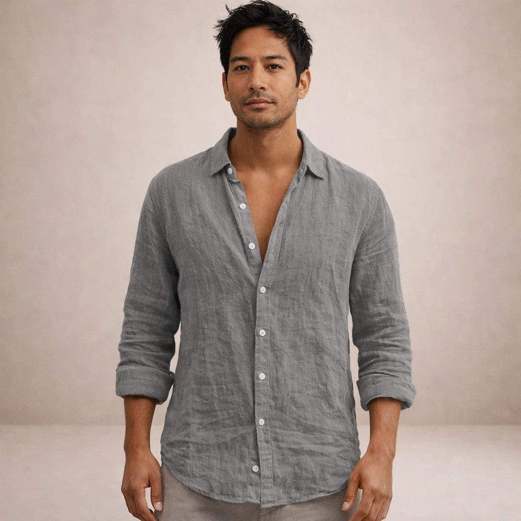 Chemise Homme En Lin Coupe Droite