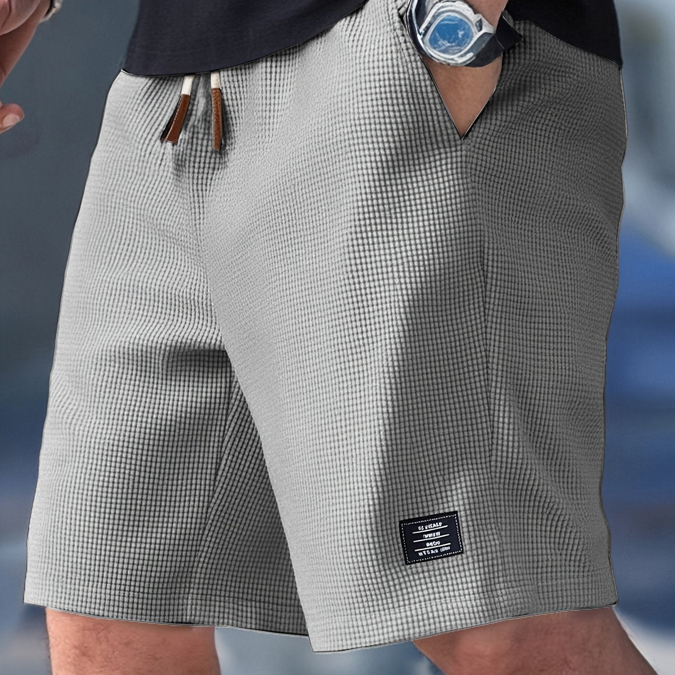 Herreshorts med elastisk talje og tætsiddende pasform