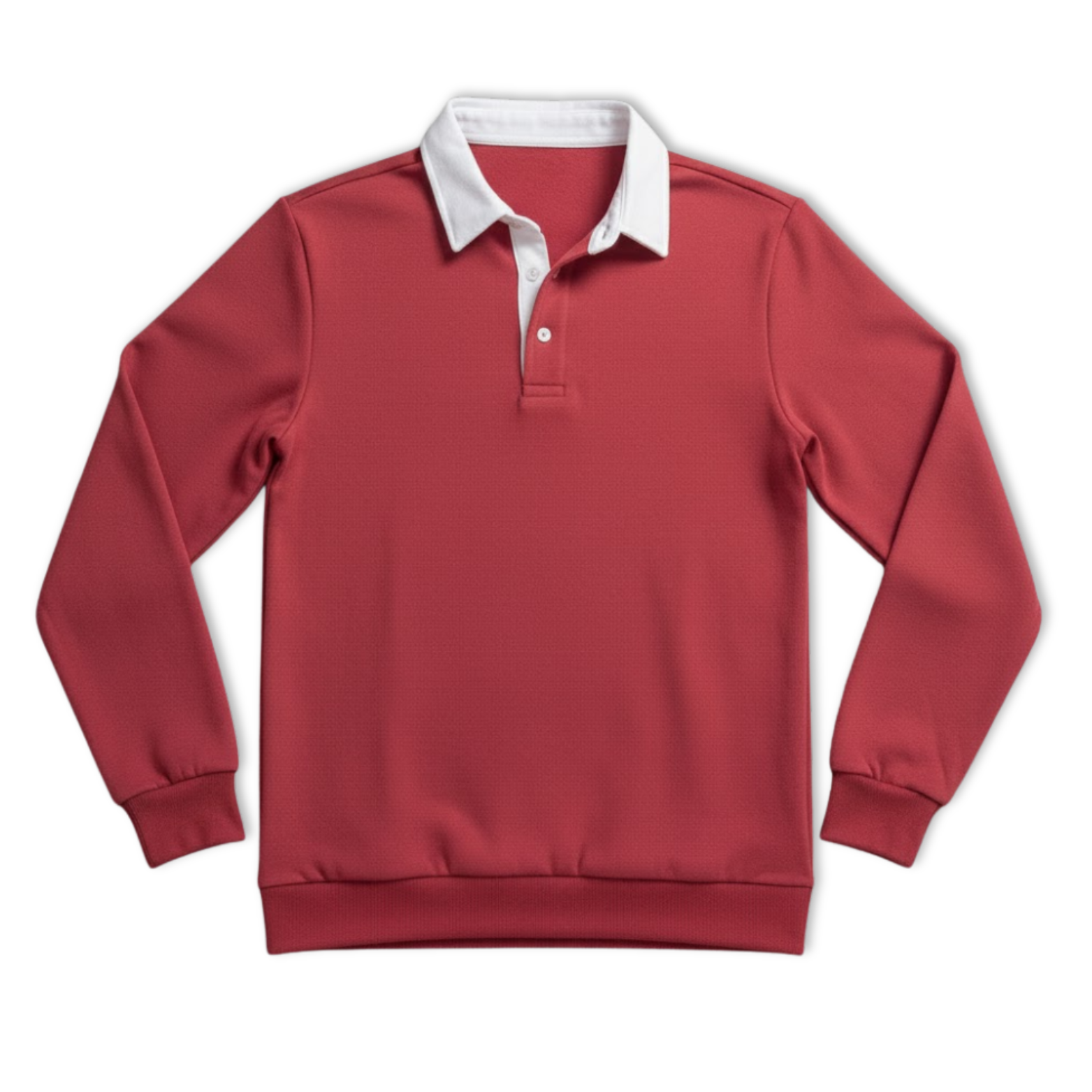 Sweat-shirt Homme à Col Polo Manches Longues Pull Décontracté et Social