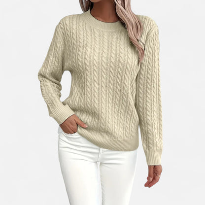 Velclairemode | Pull Femme Col Rond Coupe Ample Automne-Printemps