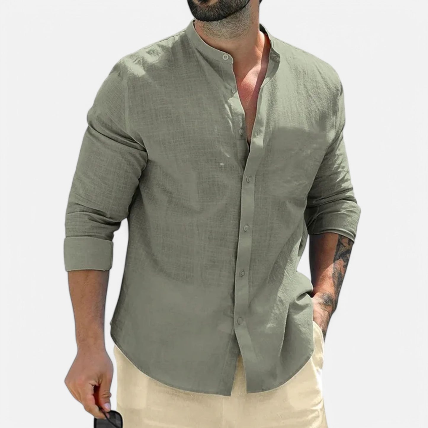Velclairemode | Chemise Homme en Coton Respirant – Élégance Sobre, Esprit Streetwear