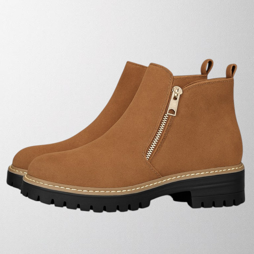 Scarpe da donna con punta tonda, ideali per l’ufficio, cerniera laterale, silhouette affusolata e comfort quotidiano
