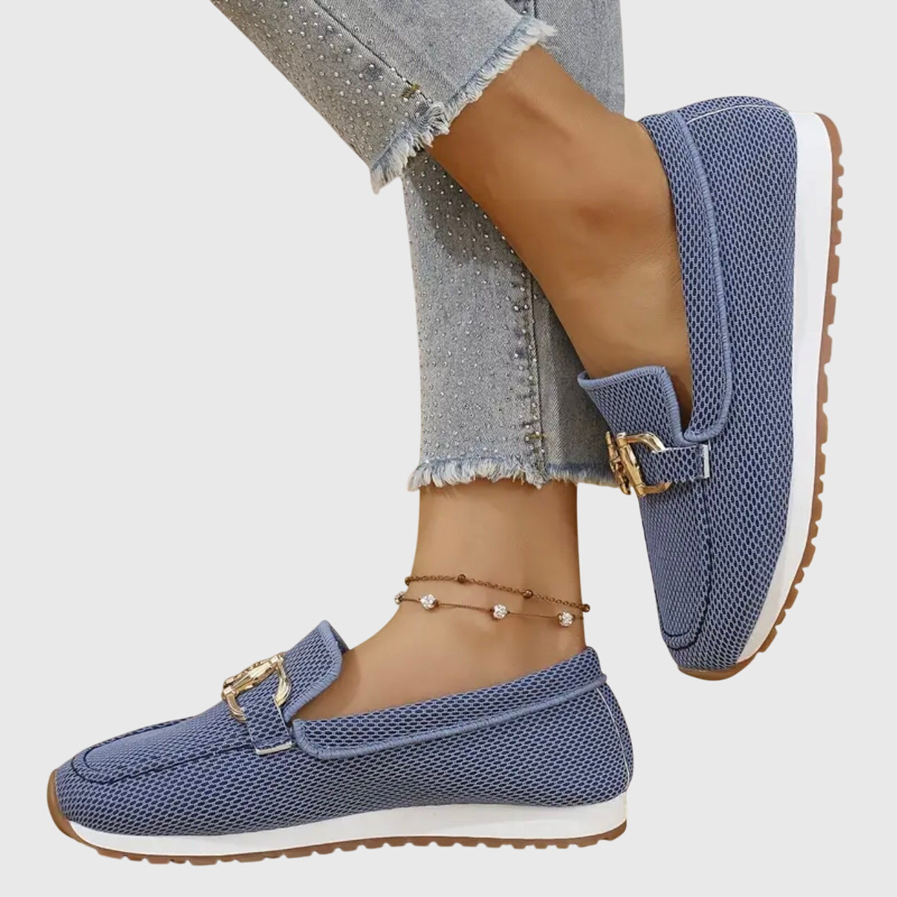 Mocassins femininos ortopédicos para o dia a dia e escritório, com sola acolchoada e respiráveis, confortáveis