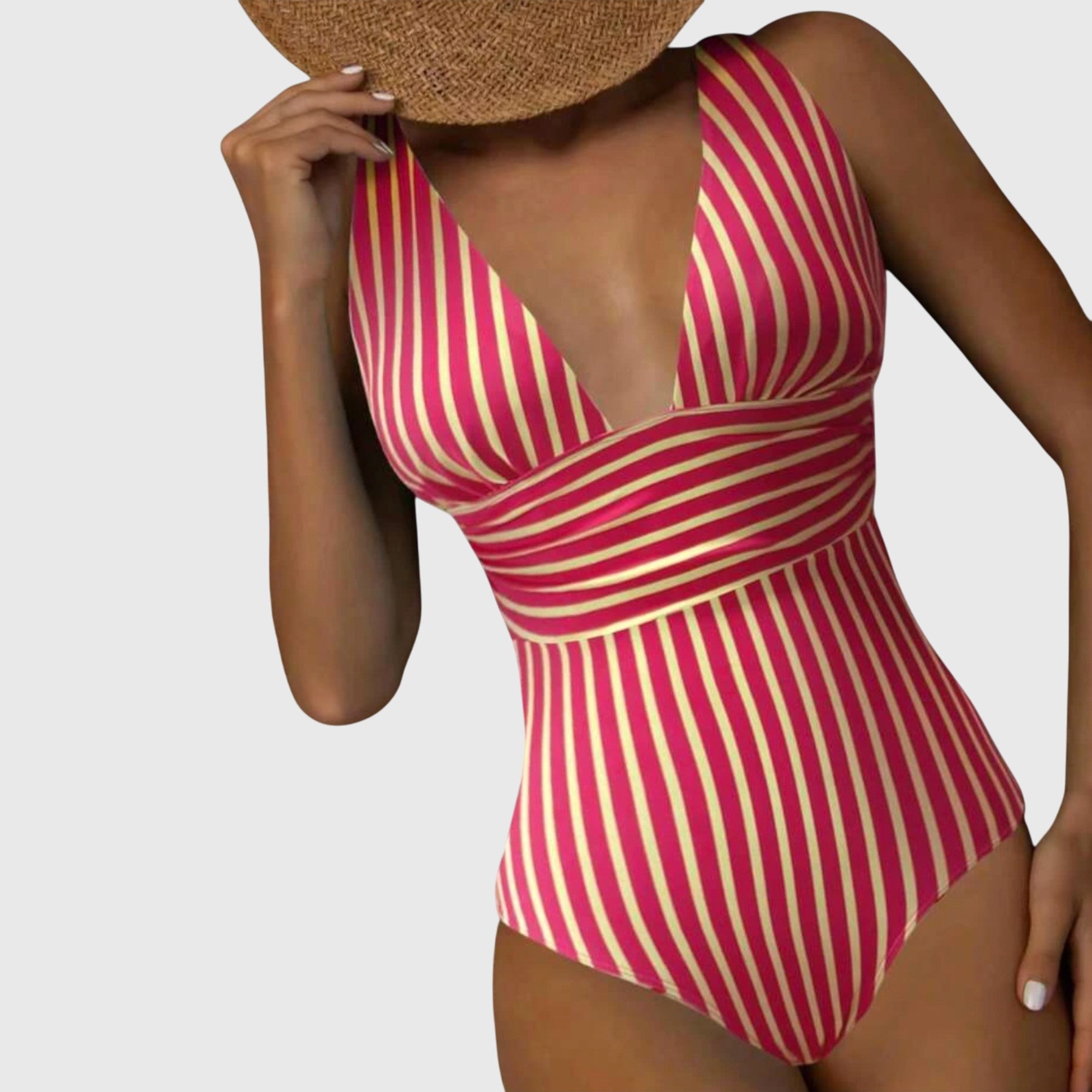 Maillot de bain une pièce rayé