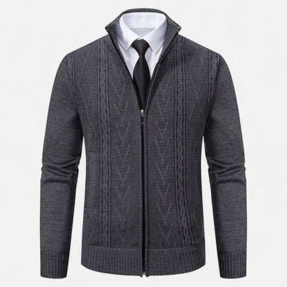 Velclairemode.com | Veste Pull Homme en Cachemire Rembourré – Chaleur Douce, Élégance Hivernale