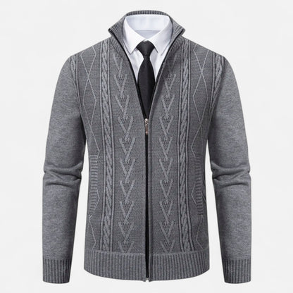 Velclairemode.com | Veste Pull Homme en Cachemire Rembourré – Chaleur Douce, Élégance Hivernale