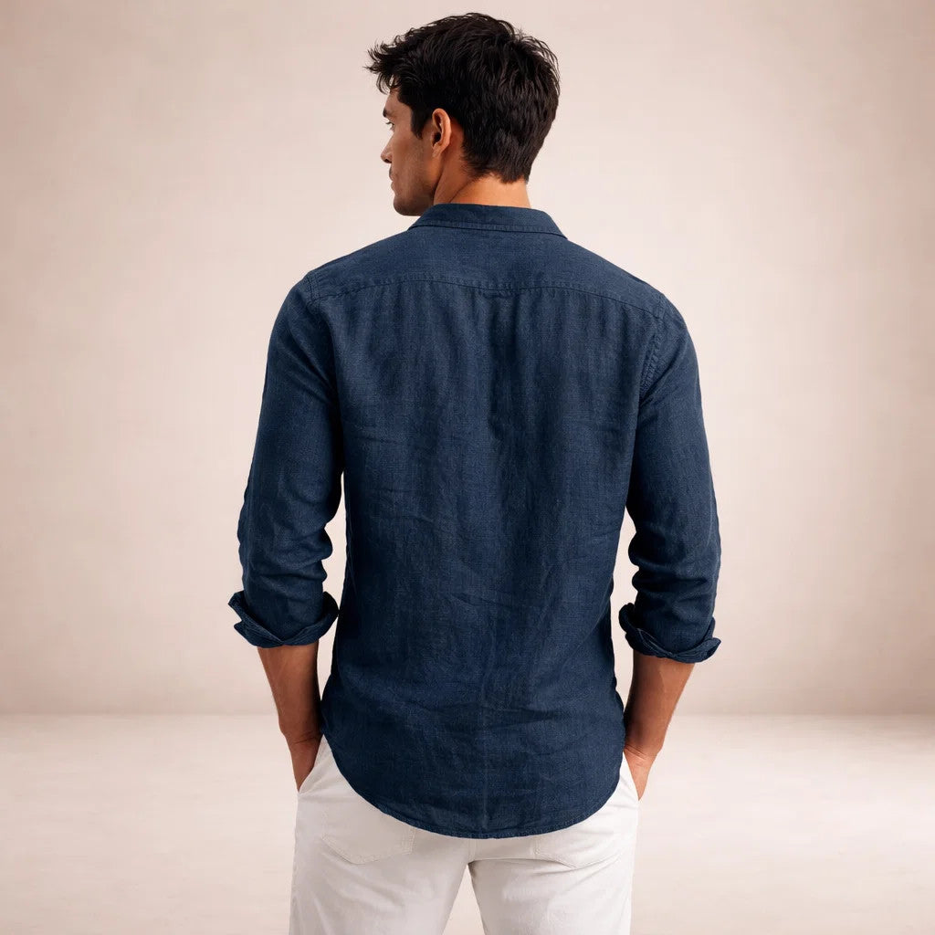 Chemise Homme En Lin Coupe Droite