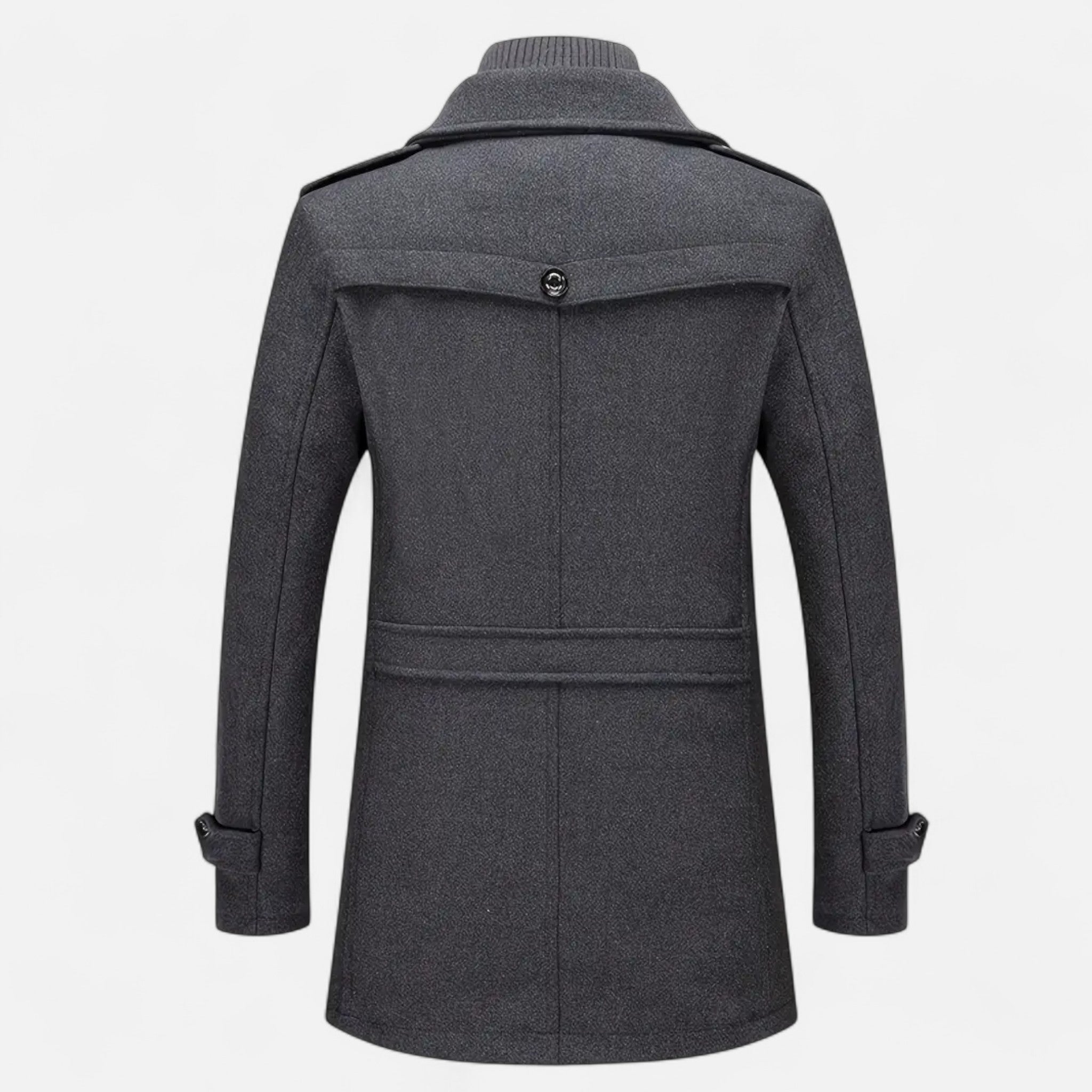 Velclairemode | Men's Double-Breasted Tweed Coat for Autumn and Winter