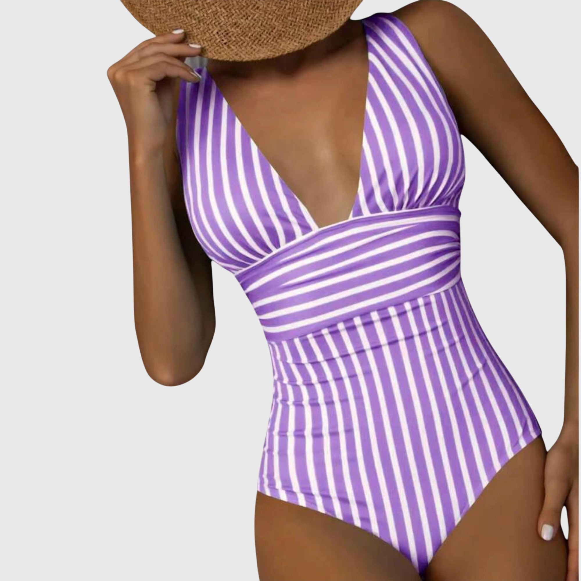 Maillot de bain une pièce rayé