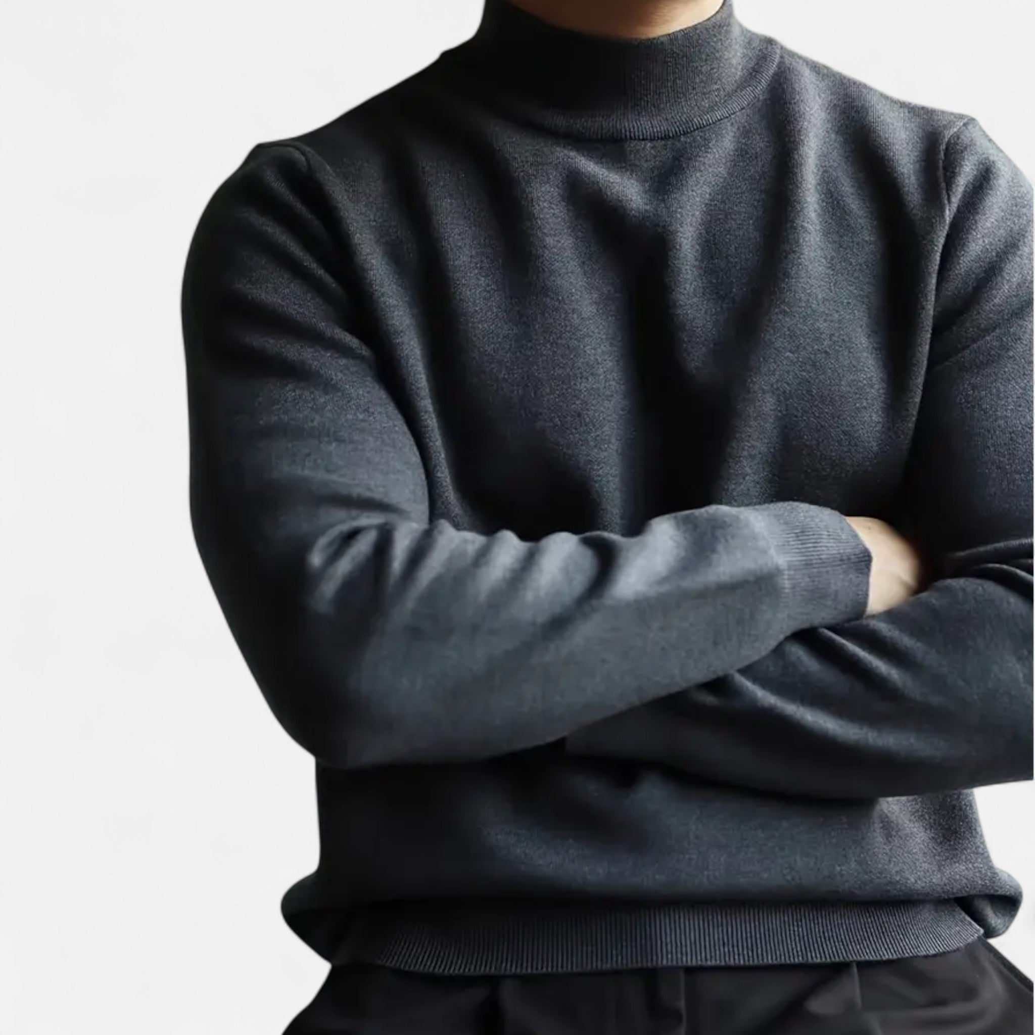 Velclairemode | Men's High Neck Sweater Professional Elegance