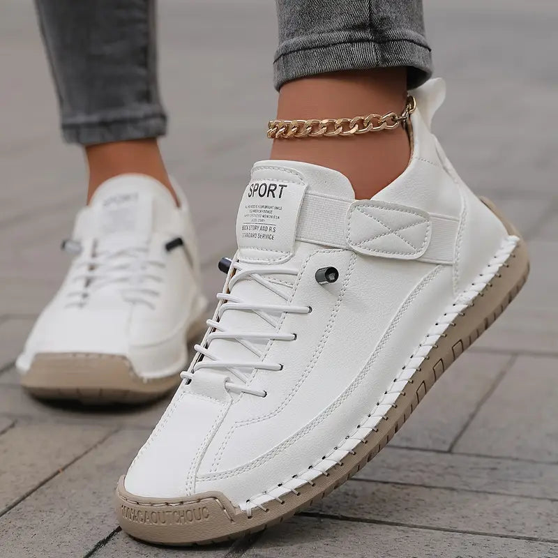 Sneakers da donna con tacco per la sera, suola confortevole, stile versatile, design senza tempo