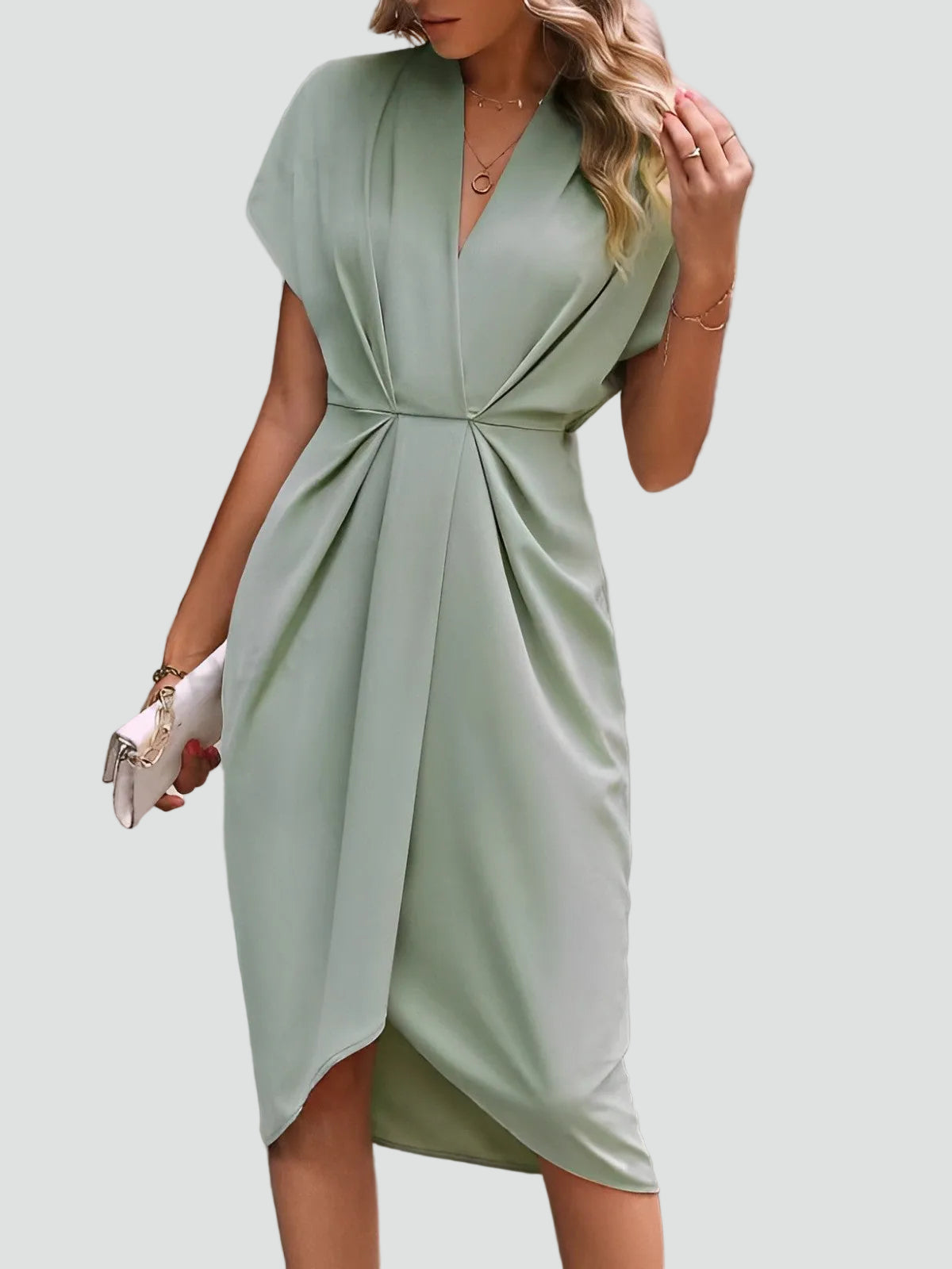 Robe Midi Cache-cœur Évasée