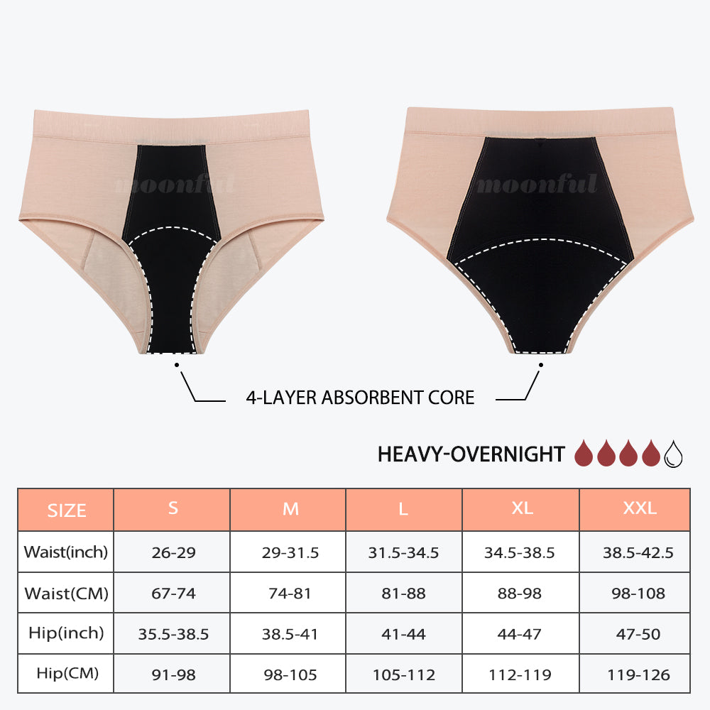 Culotte assorbente per il ciclo, confezione da 3 pezzi