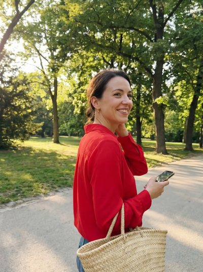 Très jolie blouse, la couleur est encore plus b...