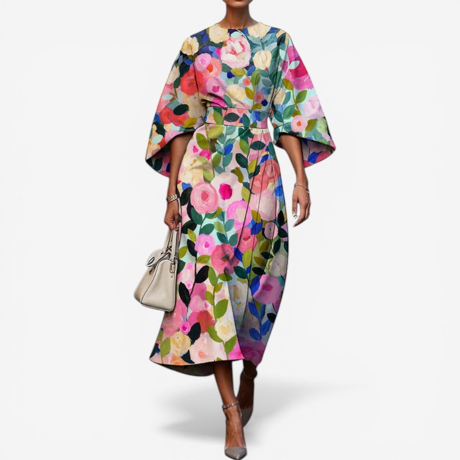 Robe kimono para mulheres — patchwork multicolorido — evento cultural