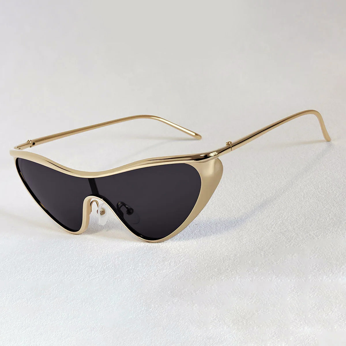 Gafas de sol con forma de mariposa, montura metálica y lentes polarizadas TAC