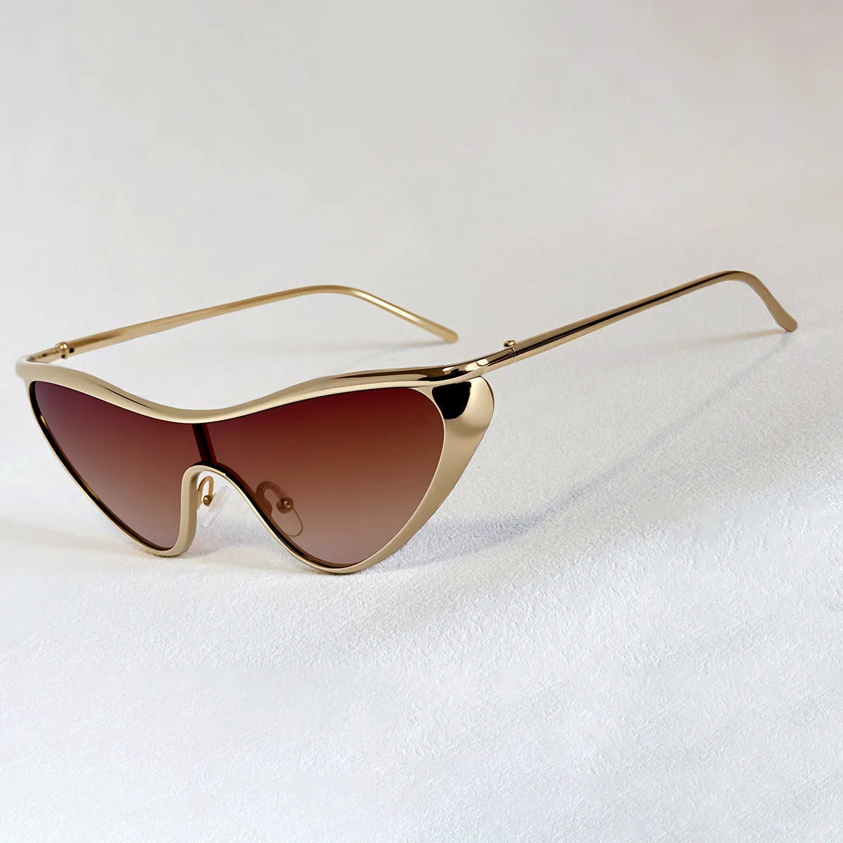 Gafas de sol con forma de mariposa, montura metálica y lentes polarizadas TAC