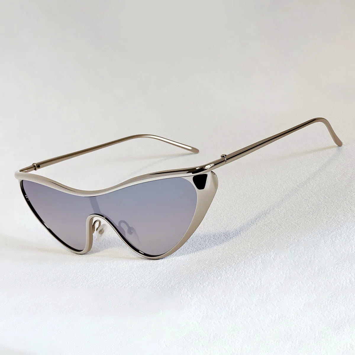 Gafas de sol con forma de mariposa, montura metálica y lentes polarizadas TAC