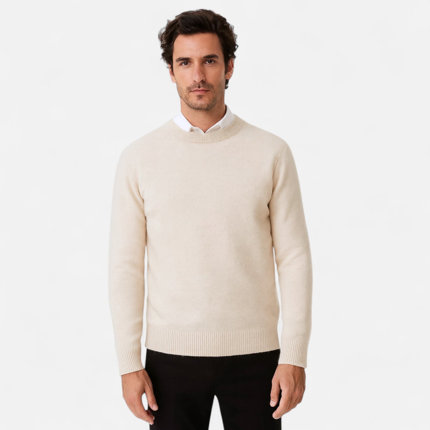 Velclairemode | Pull Homme Col Rond en Cachemire – Luxe Discret & Confort Absolu