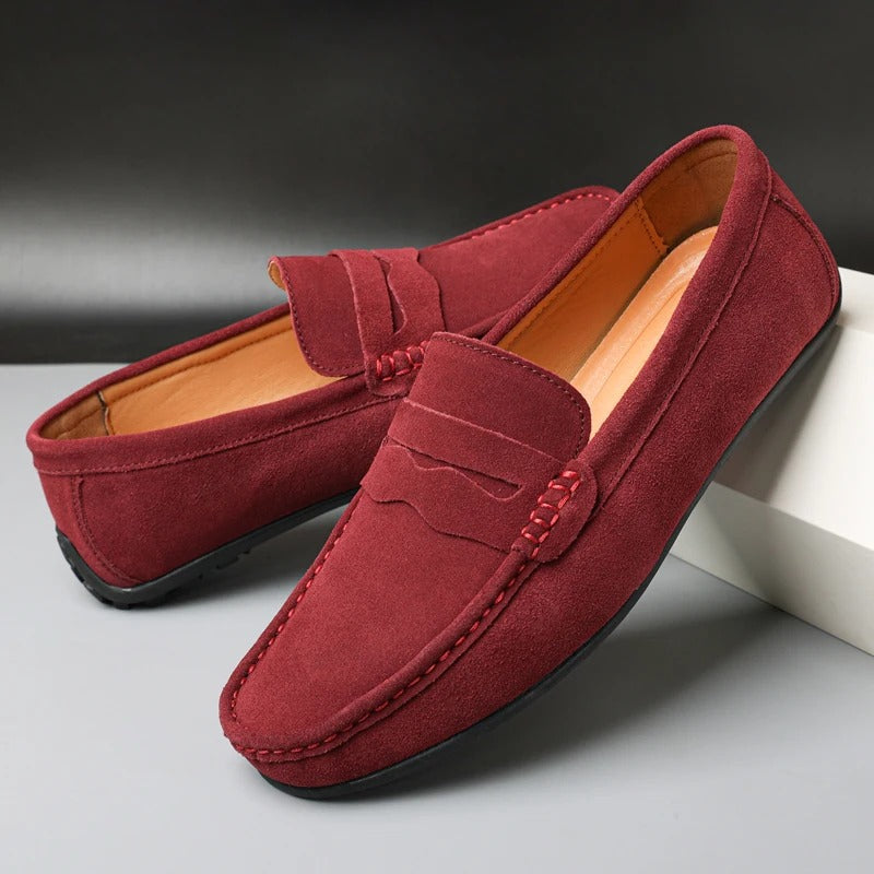 Classic Suede Loafers for Men Casual Office Shoes