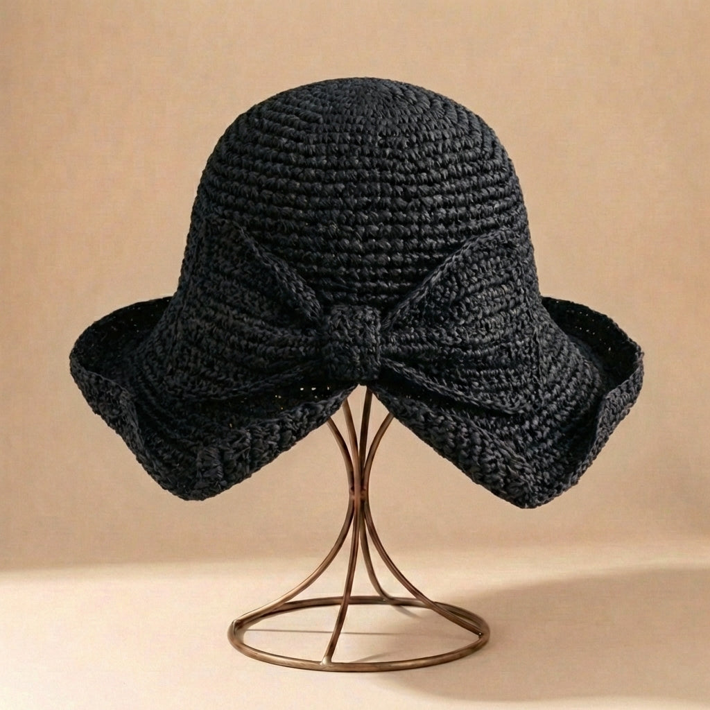 Chapeau de plage pour femme | bord large souple | texture tressée été
