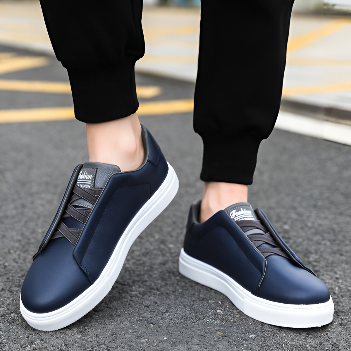 Sapatos masculinos de couro para escritório, sola flexível, interior acolchoado e design atemporal