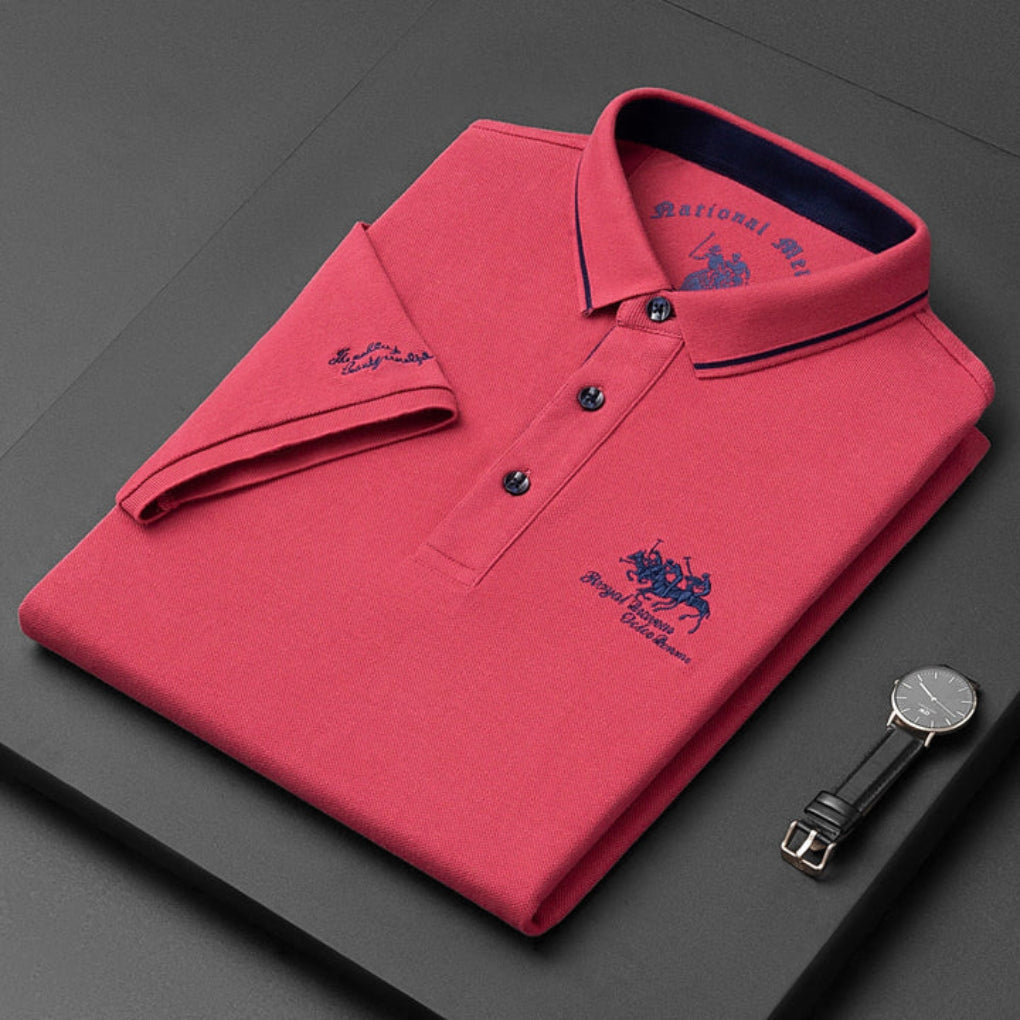 Herrepolo i bomuldspiqué – afslappet sportstil