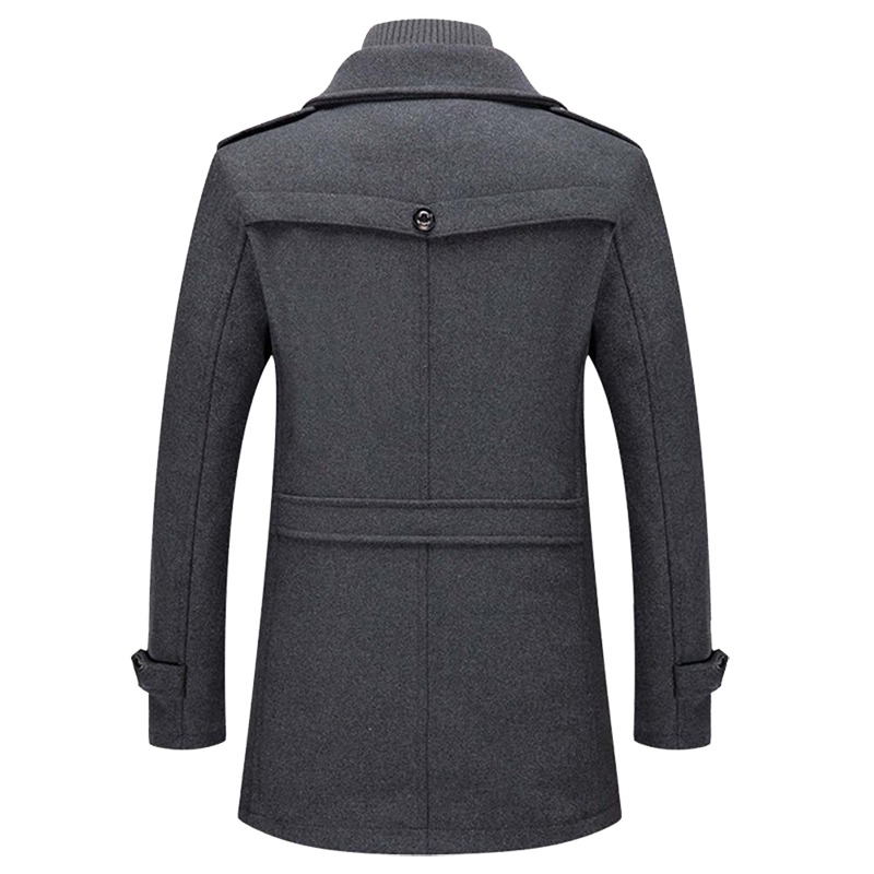 Homme Manteau Sorties Laine Coupe Moderne Confort Journée Élégant Intemporel