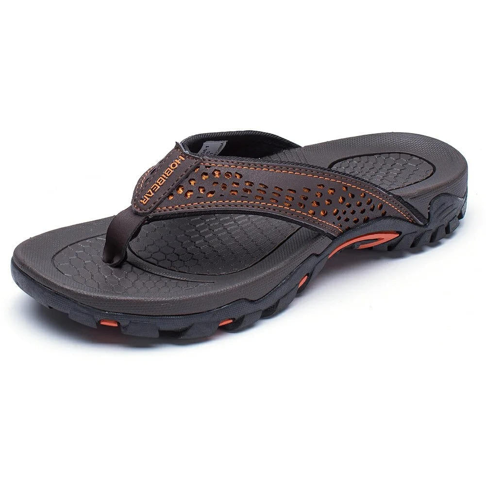 Tongs de Sport en Nubuck Synthétique avec Soutien de la Voûte Plantaire pour Homme