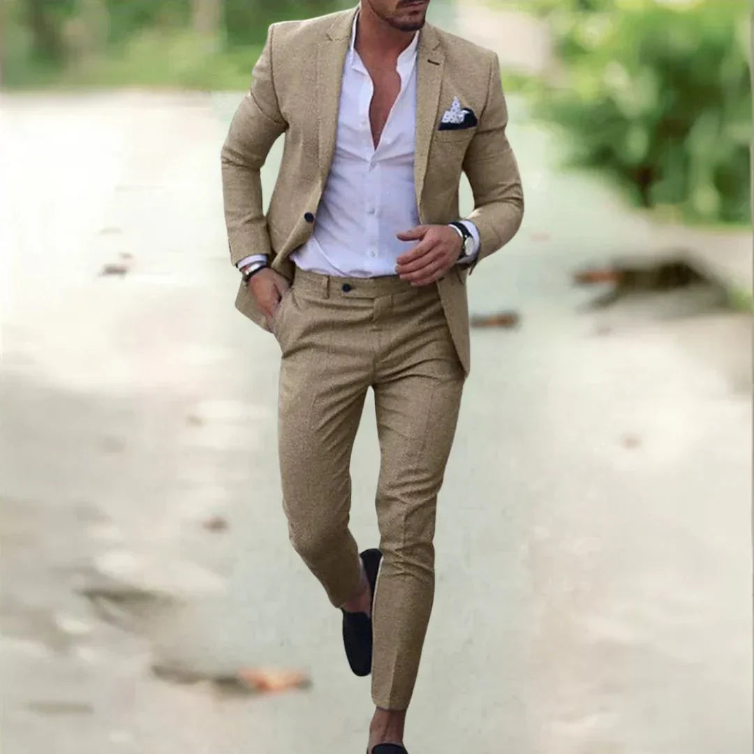 Completo Slim da Uomo Giacca e Pantaloni Taglio Moderno