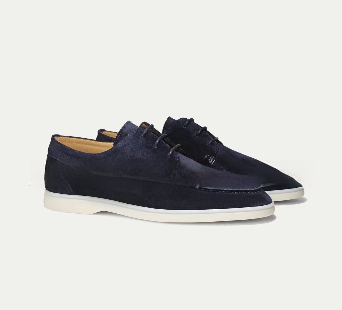 Chaussures Derby en Cuir avec Lacets et Semelle en Caoutchouc pour Hommes