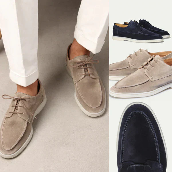 Chaussures Derby en Cuir avec Lacets et Semelle en Caoutchouc pour Hommes