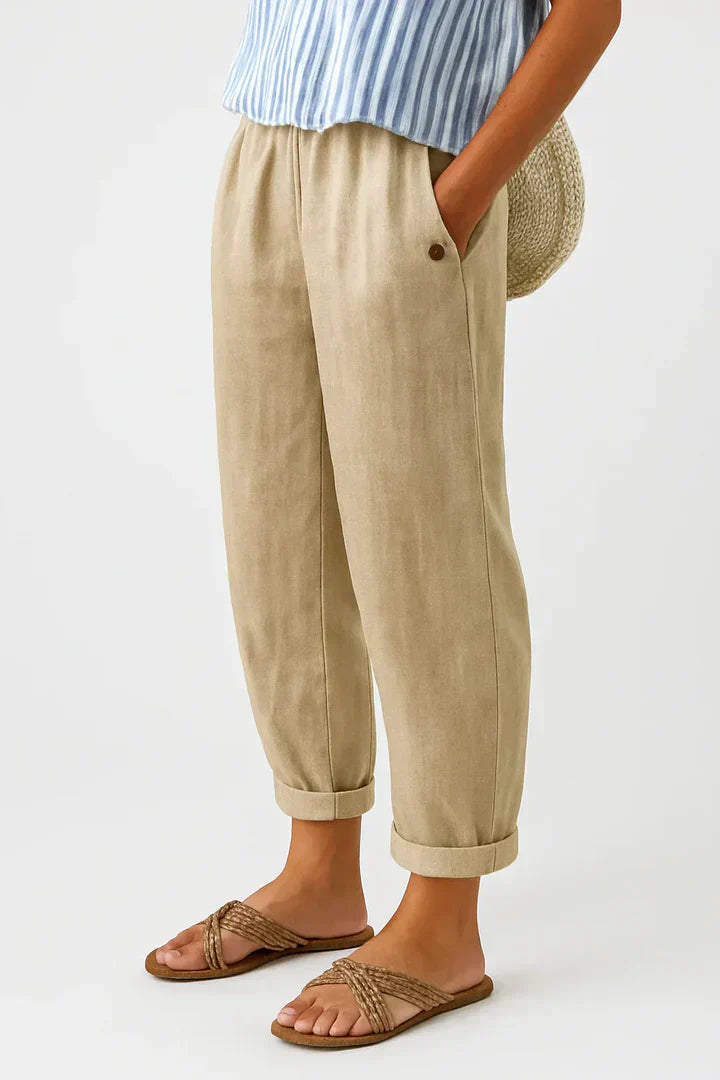 Casual Pants with Elastic Waistband