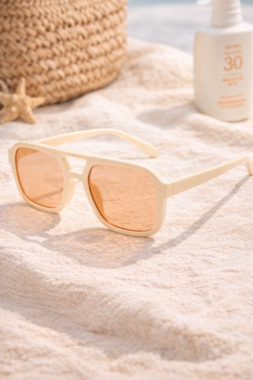 Lunettes de Soleil Rectangulaires Unisexes avec Protection UV et Monture Légère