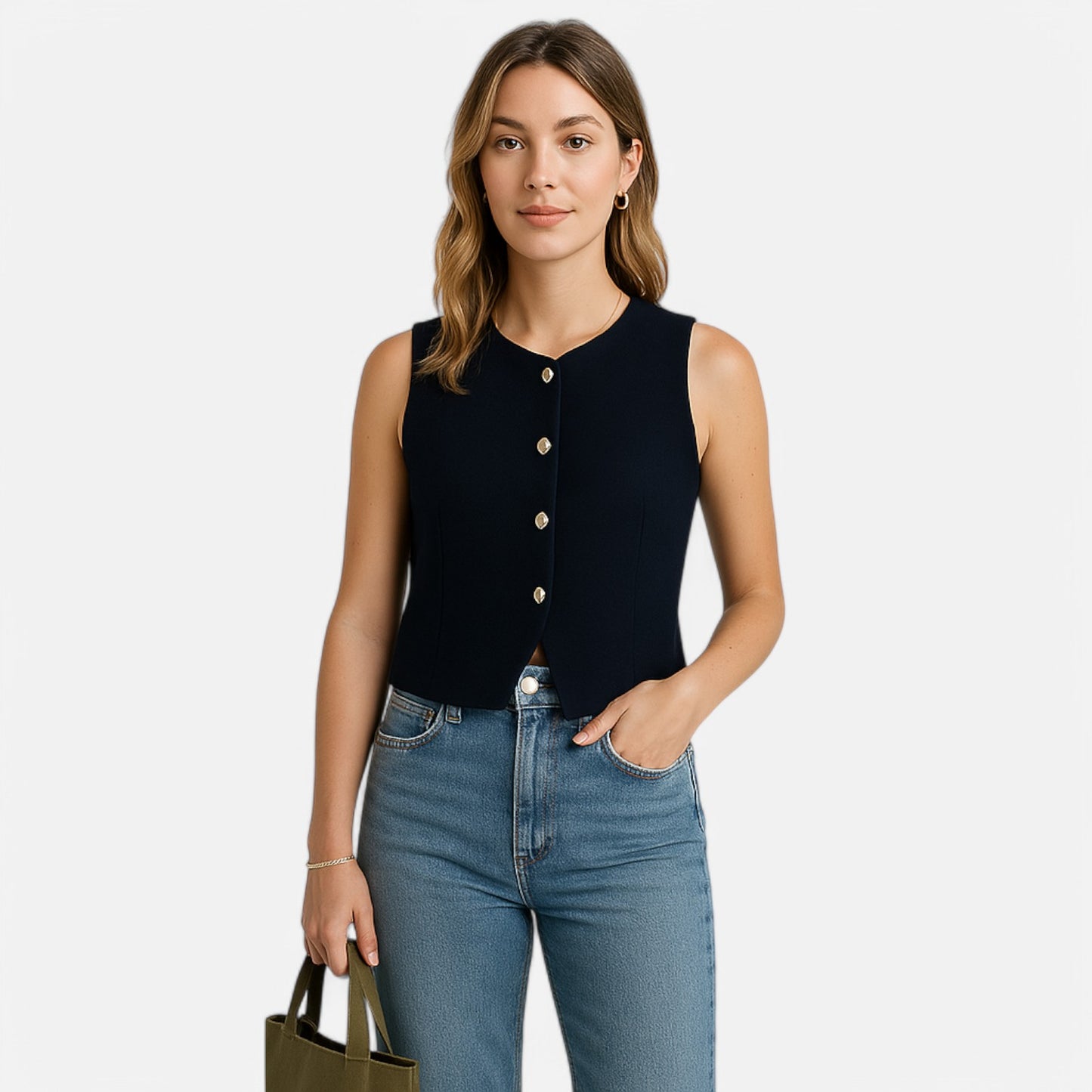 Velclairemode | Haut Court en Tricot à Boutons – Esprit Streetwear, Douceur Estivale