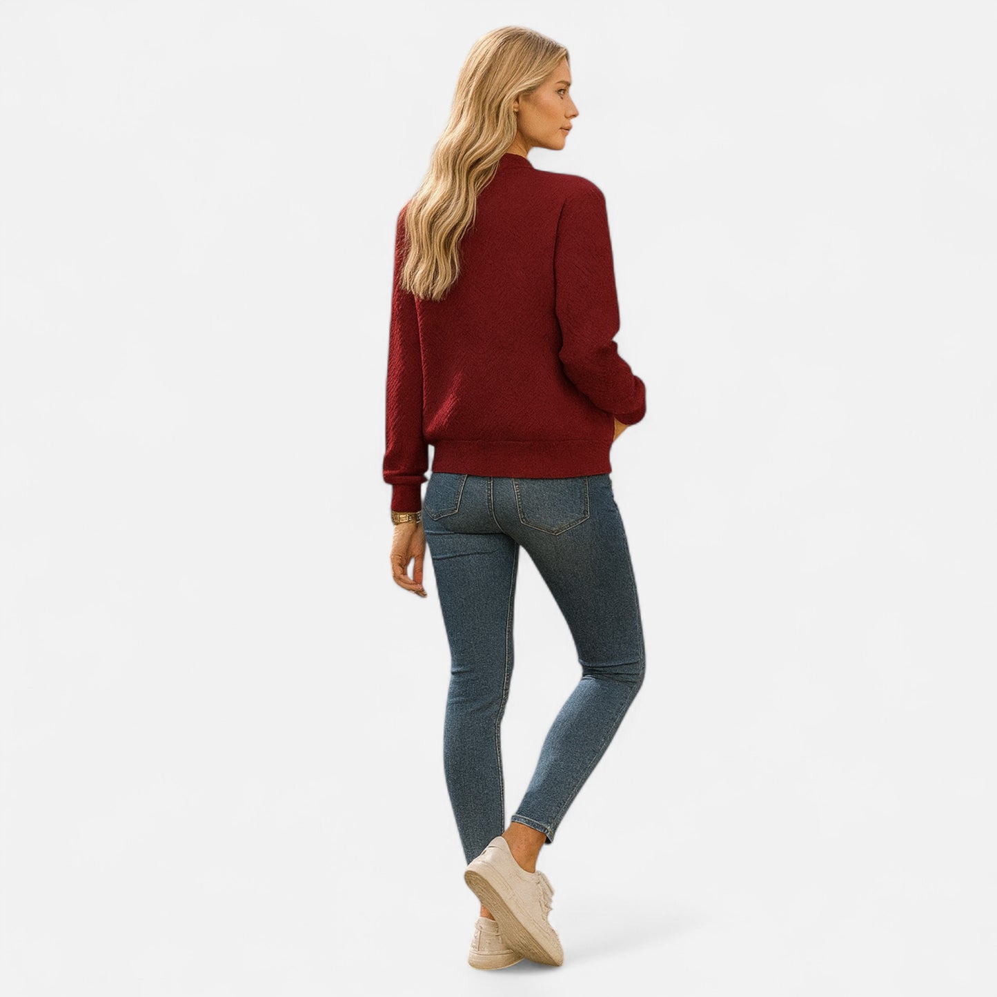 Velclairemode.com | Veste zippée femme en tissu texturé