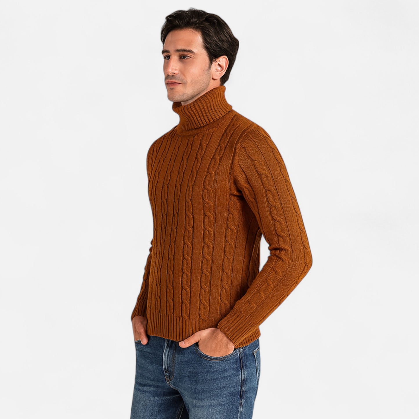 Velclairemode | Pull Col Roulé Homme – Chaleur Discrète & Élégance Structurée